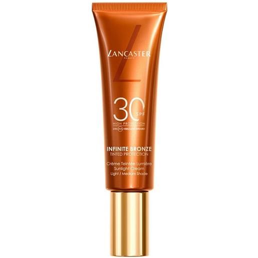 Lancaster infinite bronze tinted protection sunlight cream spf30 fondotinta solare medio/chiaro