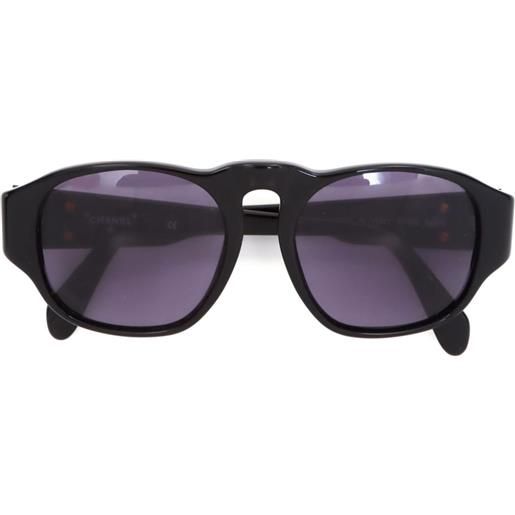 CHANEL Pre-Owned - occhiali da sole cc tondi 2000 - donna - plastica - taglia unica - nero