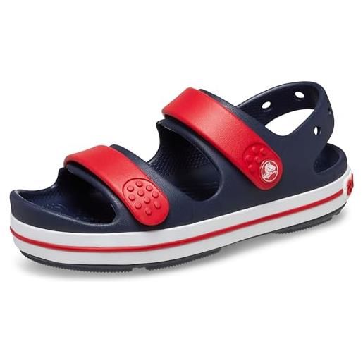 Crocs crocband cruiser sandal k, sandali unisex - bambini e ragazzi, navy varsity red, 38/39 eu