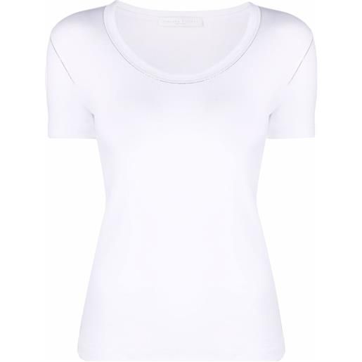 Fabiana Filippi t-shirt con scollo profondo - bianco