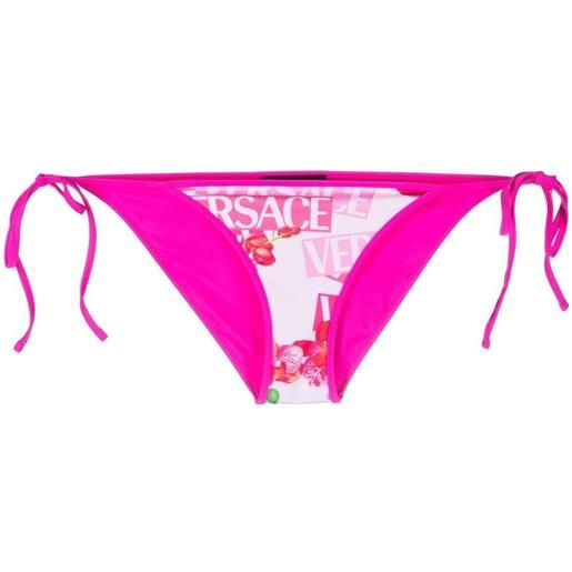 Versace slip bikini reversibile - rosa