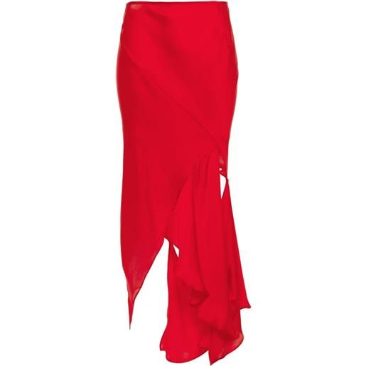 Acne Studios gonna lunga con cut-out - rosso