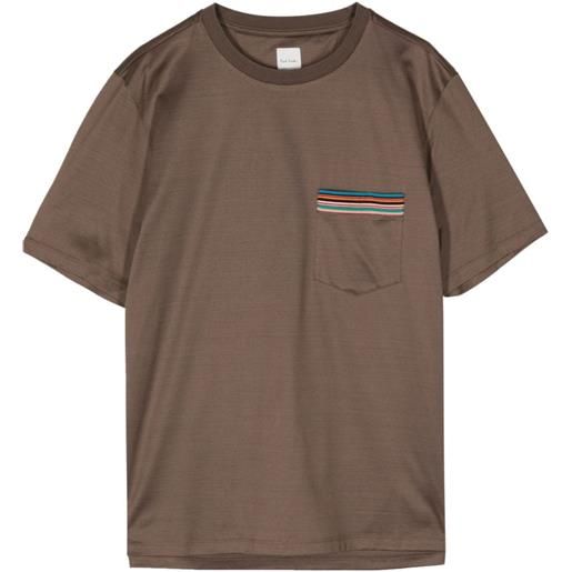 Paul Smith t-shirt signature stripe - marrone