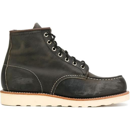 Red Wing Shoes anfibi con cuciture a contrasto - marrone