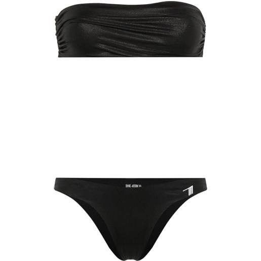 The Attico bikini con logo gommato - nero