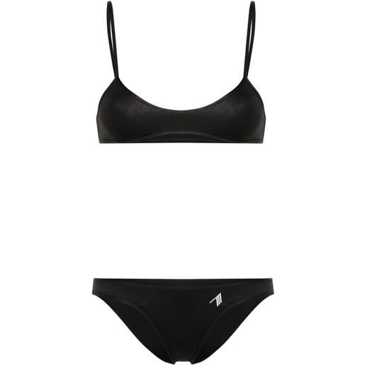 The Attico bikini con logo gommato - nero
