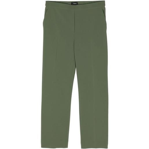 Theory pantaloni treeca crop - verde