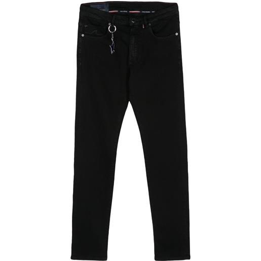 Paul & Shark jeans dritti con cuciture decorative - nero