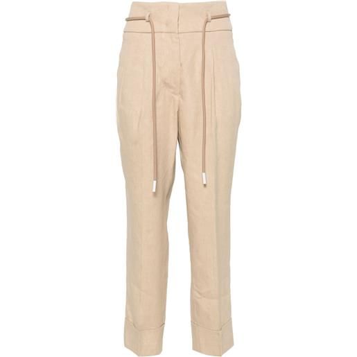 Peserico pantaloni crop con pieghe - toni neutri