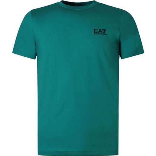 EA7 t-shirt verde con mini logo per uomo