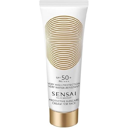 Sensai silky bronze protective suncare cream for face spf50+ 50 ml