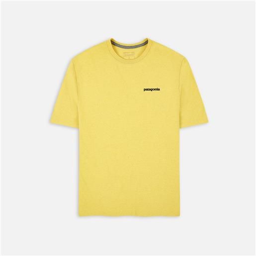 Patagonia p-6 logo responsibili-tee t-shirt milled yellow uomo