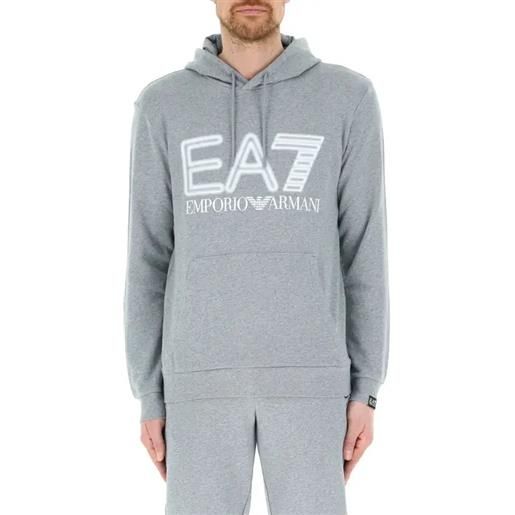 EA7 felpa con cappuccio logo series in cotone l