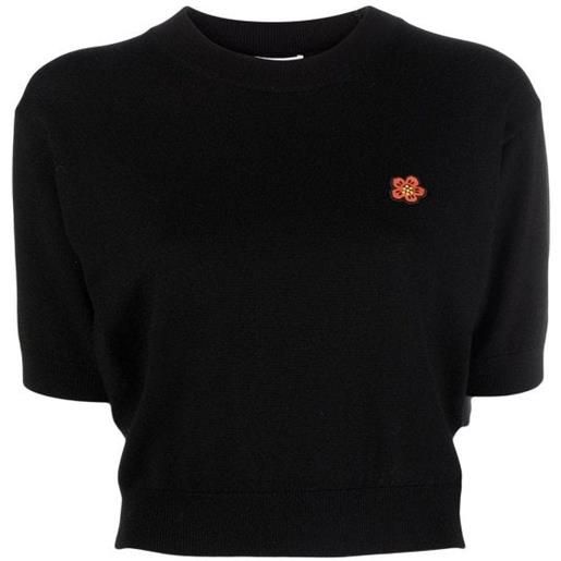 Kenzo t-shirt in lana a girocollo con logo