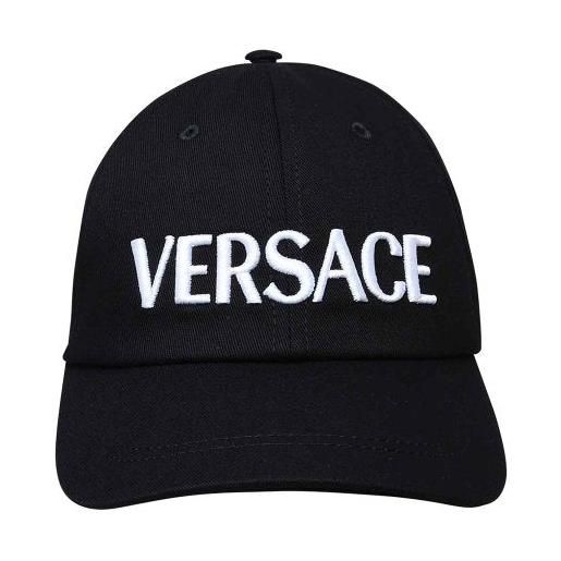 Versace cappello in cotone nero