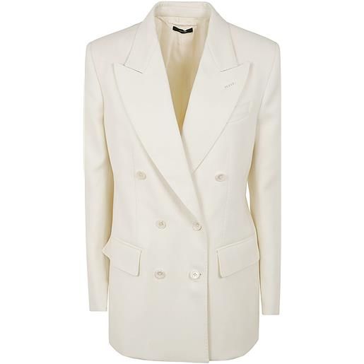 Tom Ford wool and silk blend twill double breasted jacket