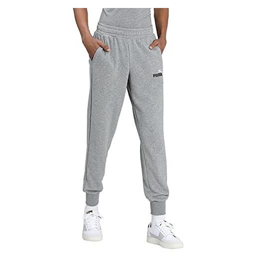 PUMA ess+ 2 col logo pants tr cl, pantaloni in maglia uomini, medium gray heather, 4xl