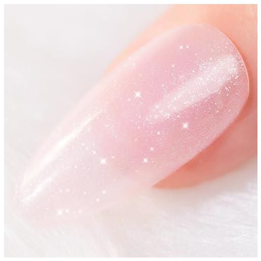 BURANO smalto per unghie in gel glitterato, smalto per unghie rosa nudo, smalto per unghie in gel colorato, smalto per unghie in gel colorato neutro, smalto diamantato (nu3)