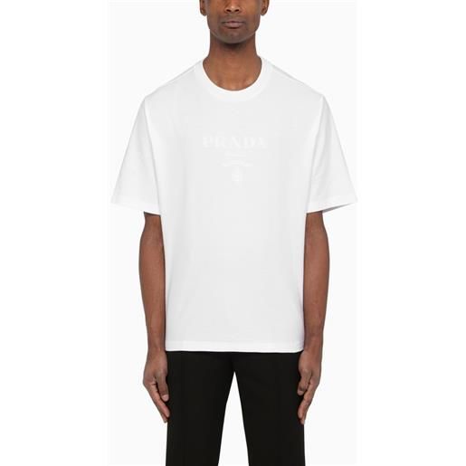 Prada t-shirt girocollo bianca con logo