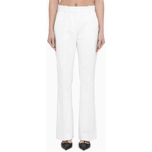 Calvin Klein pantalone regolare bianco in misto viscosa