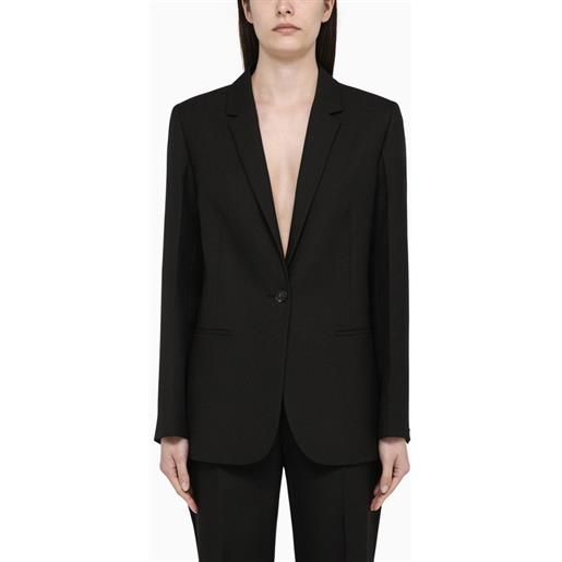 Calvin Klein giacca monopetto nera in misto viscosa