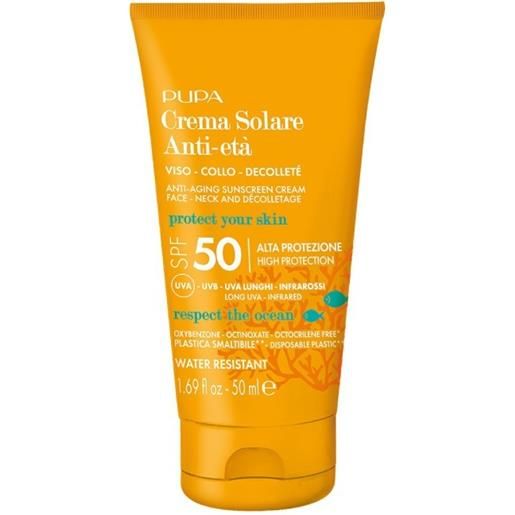 Pupa crema solare anti età spf50 - protezione solare viso 50 ml