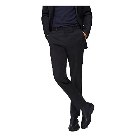 SELECTED HOMME slhslim-mylobill trs b noos pantaloni completo, nero (black black), w42 (taglia produttore: 58) uomo