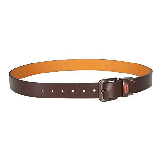 Levi's lan reversible leather belt 9a6896, cintura unisex - adulto, dark brown, l