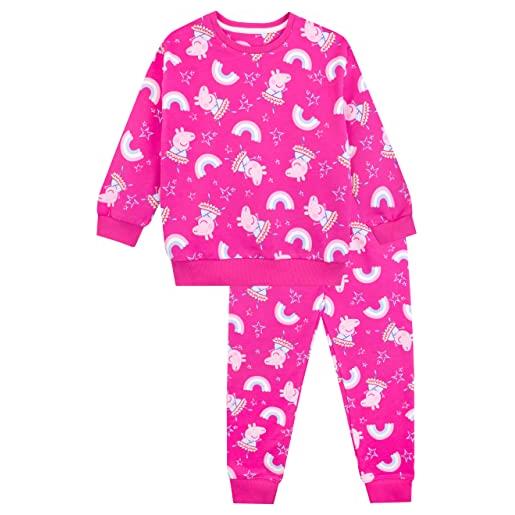 Peppa Pig set di felpa e jogger per ragazze rosa 5-6 anni