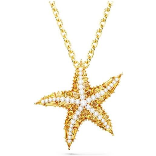 SWAROVSKI pendente idyllia, stella marina, tono dorato, placcatura oro 5691035