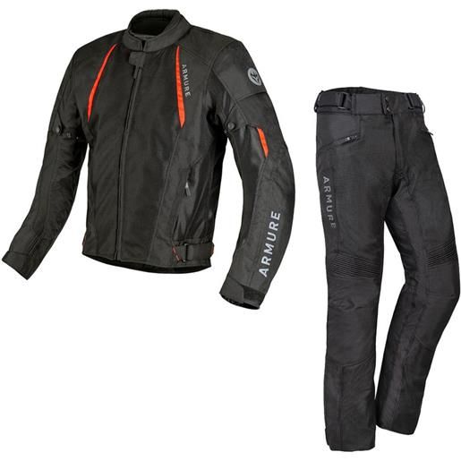 ARMURE - giacca + pantaloni pack milan vented nero/rosso