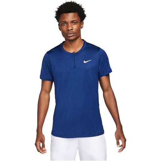 Nike court dri fit advantage short sleeve polo blu s uomo