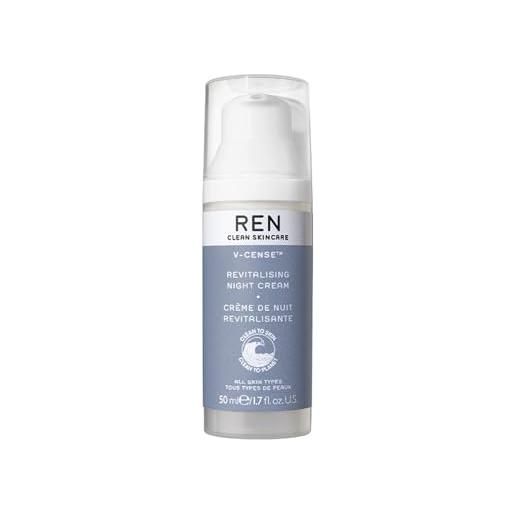 REN Clean Skincare ren v-cense (tm) rivitalizzante crema notte, 50 ml