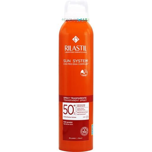 Rilastil sun system trasparente spray spf 50+ protezione corpo 200 ml