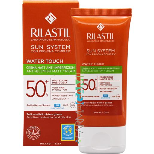 Rilastil sun spf 50+ crema matt anti-imperfezioni water touch 50 ml