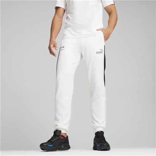 PUMA pantaloni della tuta bmw m motorsport mt7+, bianco/altro