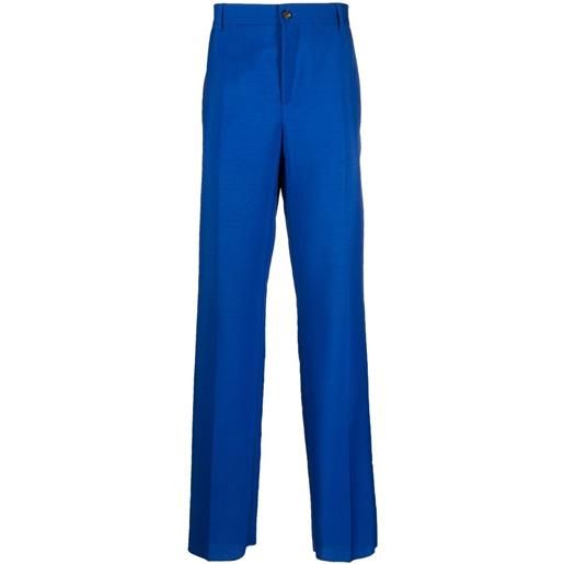 Versace pantaloni dritti a vita alta - blu