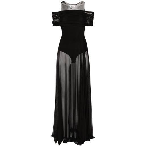 Atu Body Couture abito lungo con scollo rotondo - nero
