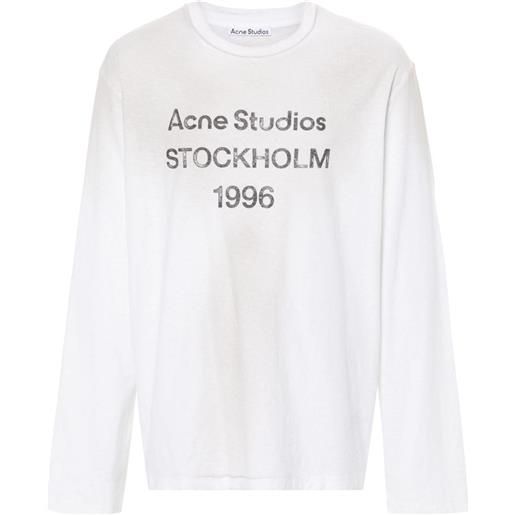 Acne Studios t-shirt con effetto vissuto - toni neutri