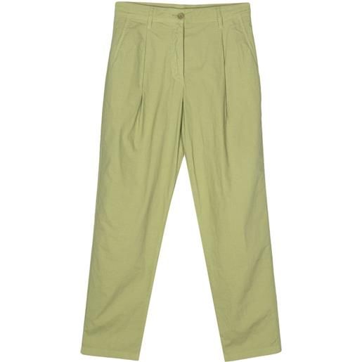 ASPESI pantaloni affusolati con pieghe - verde
