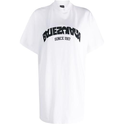 Balenciaga t-shirt oversize con stampa - bianco