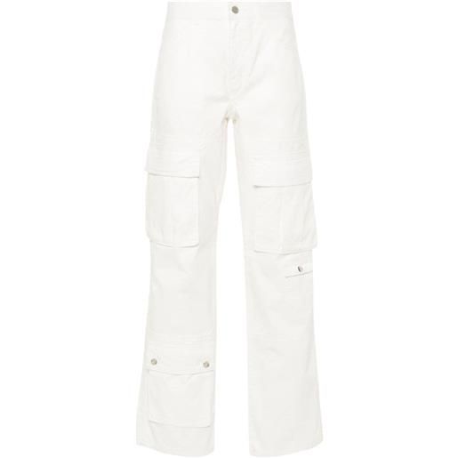 LIU JO pantaloni dritti con glitter - bianco