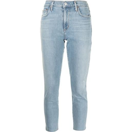 AGOLDE jeans skinny con effetto vissuto - blu