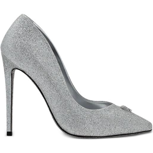 Philipp Plein pumps con glitter 120mm - argento