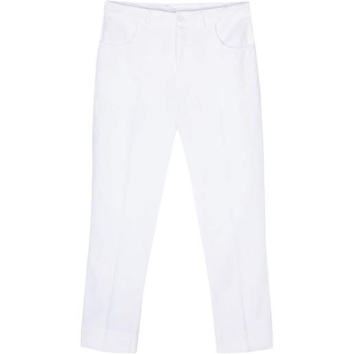ASPESI pantaloni affusolati con pieghe - bianco