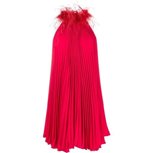 STYLAND abito corto plissettato - rosso