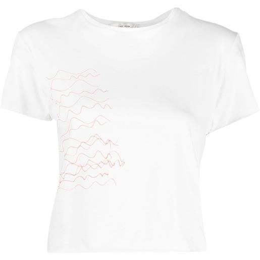 The Row t-shirt crop con stampa - bianco