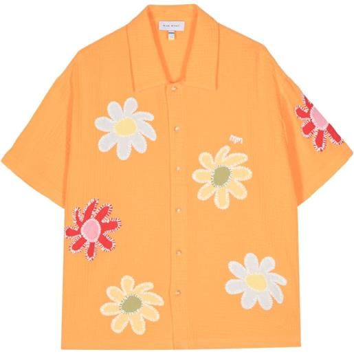 Mira Mikati camicia con ricamo a fiori - arancione