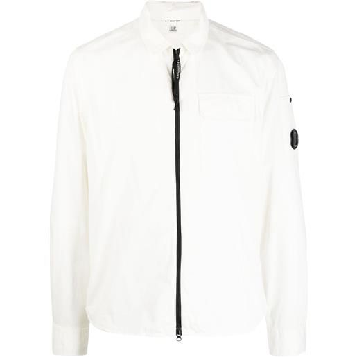 C.P. Company giacca-camicia con applicazione - bianco