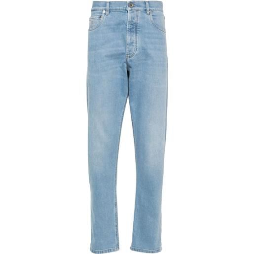Brunello Cucinelli jeans con applicazione - blu